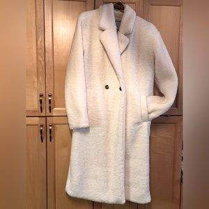 Ivory teddy bear style pea coat.